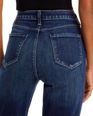 Kendra High Rise Cropped Flare Jeans in Columbia