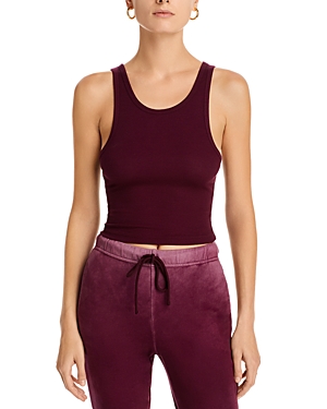 Cotton Citizen Verona Cropped Tank Top In Mulberry