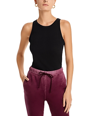 Cotton Citizen Standard Fine-ribbed Tank Top In Jet Black