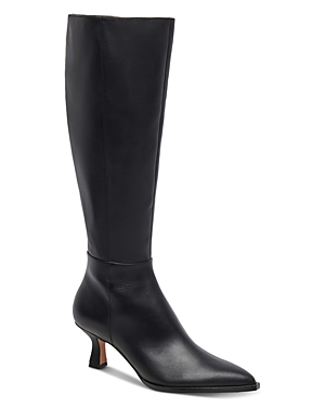 Shop Dolce Vita Women's Auggie Pointed Toe High Heel Boots In Black Leather