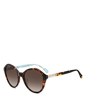 Kate Spade New York Jezebel 54mm Gradient Round Sunglasses In Havana/brown Gradient