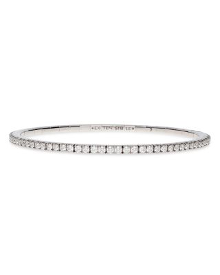 18K Gold Diamond Stretch Tennis Bracelet