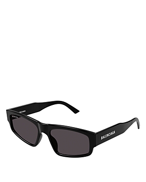 Balenciaga Flat Rectangular Sunglasses, 56mm