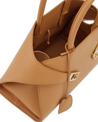 Small Hug Leather Top Handle Bag