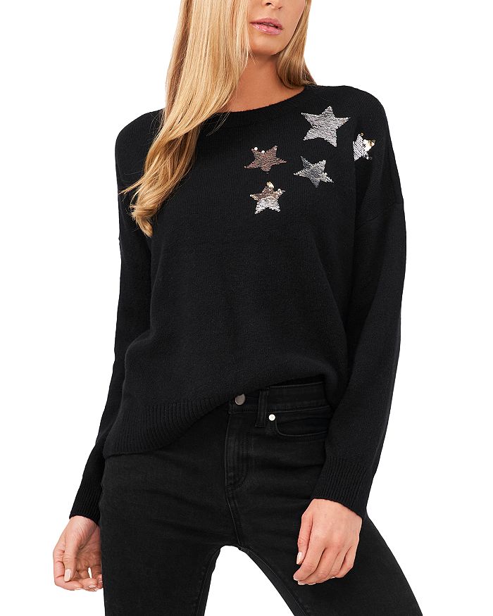 CeCe Sequined Star Sweater | Bloomingdale's