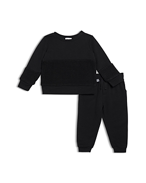 Shop Splendid Boys' Cozy Way Sweatshirt & Jogger Pants Set - Baby In Washed Black