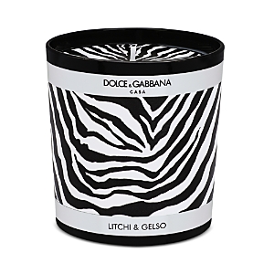 Dolce & Gabbana Casa Lychee & Mulberry Scented Candle 8.81 Oz. In Black/white