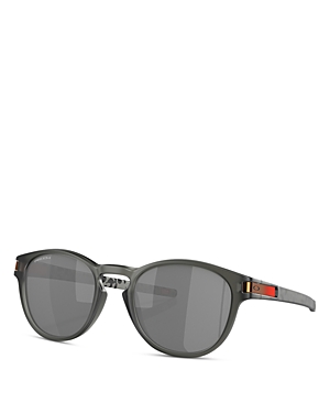 Shop Oakley Latch Oval Sunglasses, 53mm In Black/gray Solid