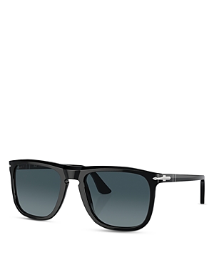 Shop Persol Square Sunglasses, 57mm In Black/blue Polarized Gradient