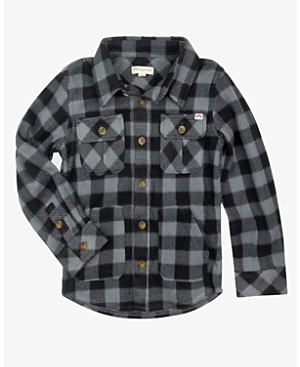 Appaman Boys' Snow Fleece Shirt - Little Kid, Big Kid In Grey/ Black Check