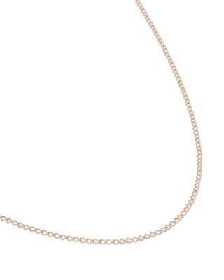 Children's Flat Curb Link Chain Necklace in 14K Yellow Gold, 13"
