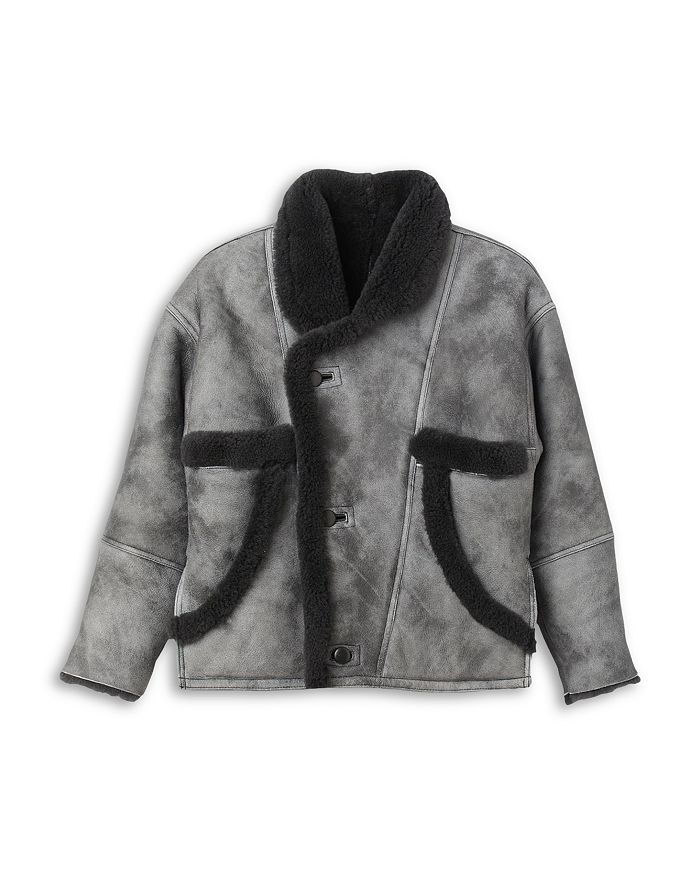 Sandro shearling deals coat