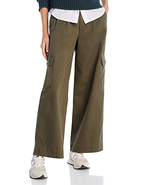 Madewell The Harlow Wide-leg Cargo Pant In (re)generative Chino In Capers