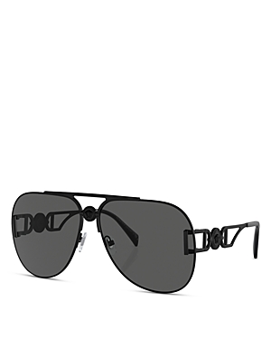 Versace Solid Pilot Sunglasses, 63mm
