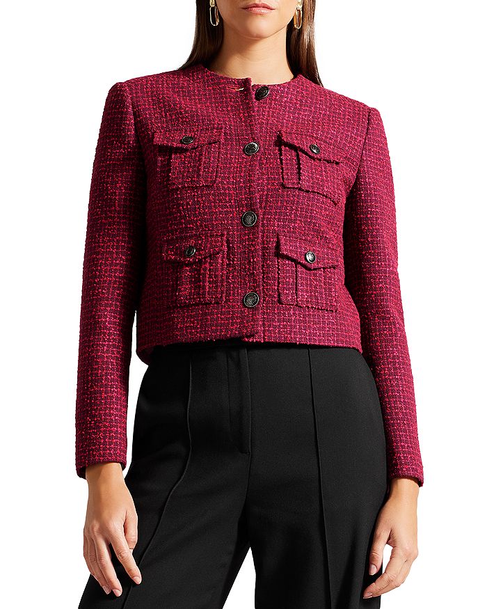 Ted Baker Pennio Boucle Cropped Jacket | Bloomingdale's