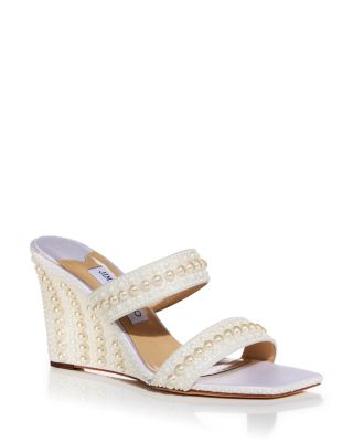 Jimmy Choo - Women's Sacoria Embellished Wedge Mules