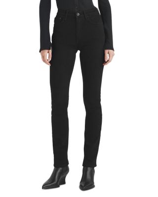 rag & bone - Wren High Rise Slim Straight Jeans in Black