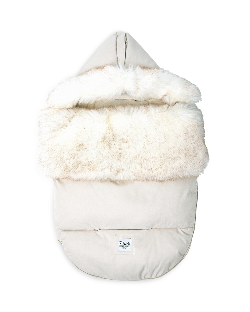 Shop 7am Enfant Tundrapod In White Fur Beige Heather