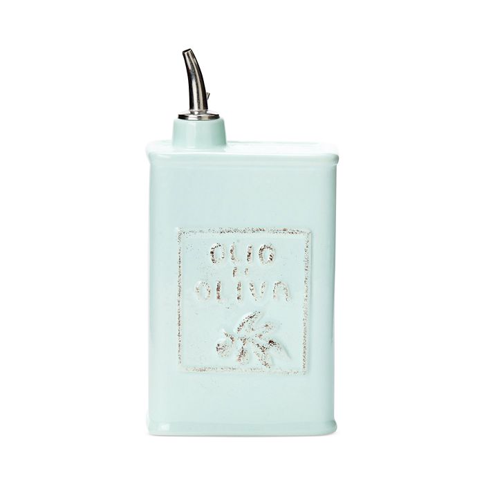 VIETRI LASTRA WHITE OLIVE OIL CAN