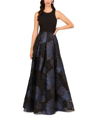 Aidan Mattox - Floral Jacquard Gown