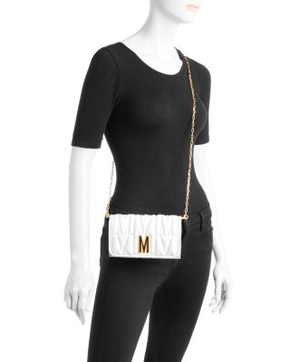 Logo Quilted Leather Chain Wallet