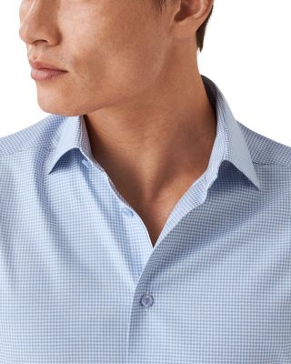 Contemporary Fit Micro Check Textured Cotton-Tencel&reg; Dress Shirt