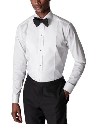Contemporary Fit White Piqu&eacute; Formal Shirt