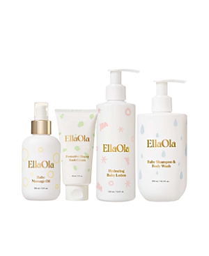 Ellaola Kids'  Unisex The Essential Skincare Bundle (4 Pieces) - Baby In White