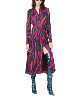 PINKO - Assente Abito Satin Shirt Dress