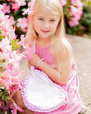 Girls' Palmer Pink Seersucker Heart Purse - Little Kid, Big Kid