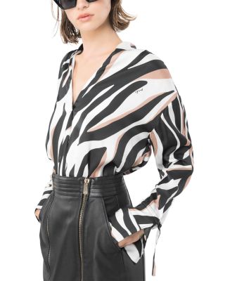 PINKO - Bettina Split Neck Blouse