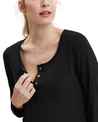 Heart on Your Sleeve Henley Nursing Nightgown