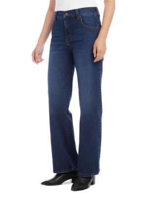 Mid Rise Wide Leg Jeans in Denim