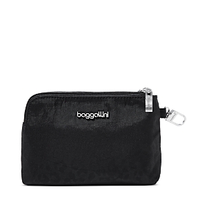 Baggallini On The Go Daily Rfid Pouch In Black Cheetah