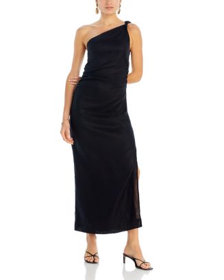 faithfull the brand gianna midi dress NWT $319 FAITHFULL THE BRAND Gianna Midi Dress Mmoire Ligne Checked Linen  Sz XS
