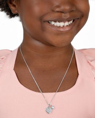  Children's Sterling Silver Oh So Loved Birthstone Girls' 12-14" Necklace