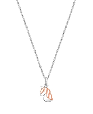 Tiny Blessings Girls' Sterling Silver Rosabella Unicorn 13-14 Necklace - Baby, Little Kid, Big Kid