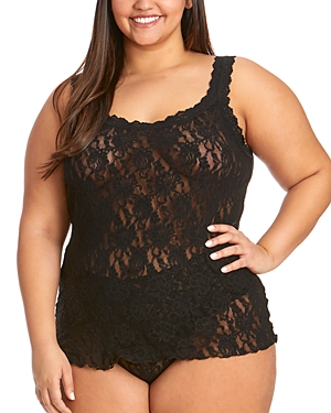 Shop Hanky Panky Plus Signature Lace Classic Cami In Black