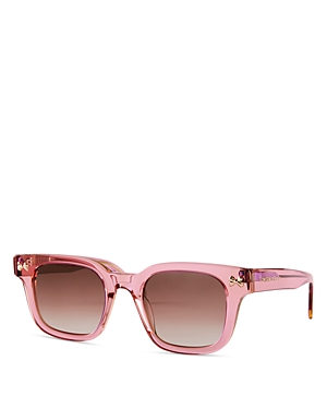 Shop Loveshackfancy Port Wayfarer Sunglasses, 49mm In Pink/brown Gradient