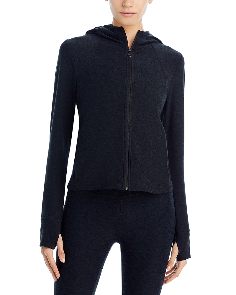 Beyond Yoga Spacedye High Energy Hoodie In Darkest Night
