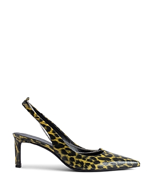 ZADIG & VOLTAIRE WOMEN'S FIRST NIGHT POINTED TOE SLINGBACK HIGH HEEL PUMPS