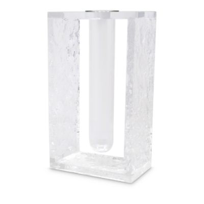 Classic Touch 8.75H Tube Inlayed Acrylic Vase