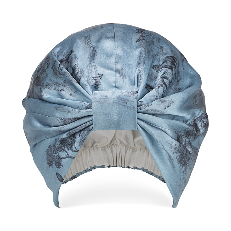Gingerlily X Sheila Bridges Silk Hair Turban In Blue