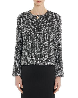 Lanvin Tweed Jacket In Black/white