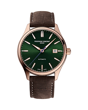Shop Frederique Constant Classics Index Automatic Watch, 40mm In Green/brown