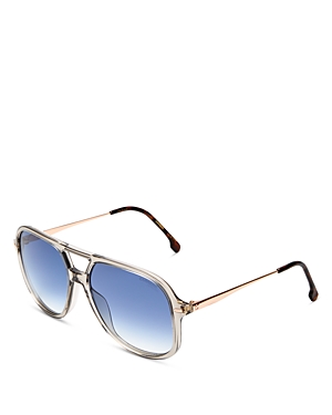 Carrera Aviator Sunglasses, 58mm In Gray/blue Gradient