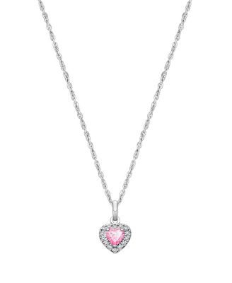 Tiny Blessings - Girls' Sterling Silver Blissful Heart 13-14" Necklace - Children