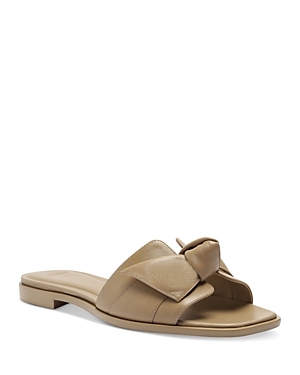 Shop Alexandre Birman Women's Maxi Clarita Flat Slide Sandals In Semolina Leather