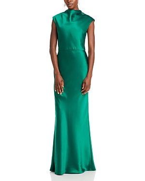 Amsale High Cowl Neck Gown
