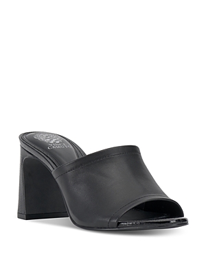 Shop Vince Camuto Women's Alyysa High Heel Slide Sandals In Black